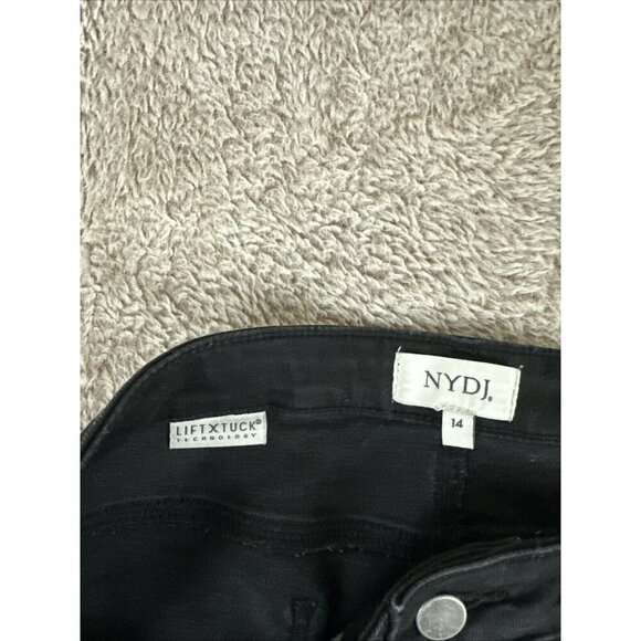NYDJ Not Your Daughters Women’s Size 14 Jeans Lift Tuck Skinny Black Denim - Picture 8 of 13